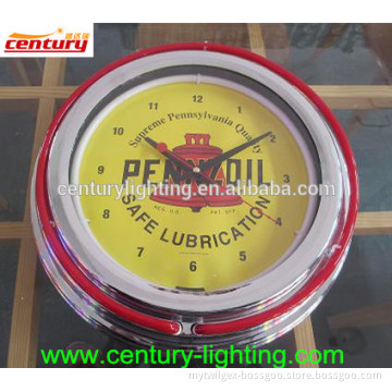 15inch double tube neon light clock